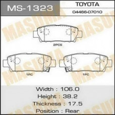 Masuma, Колодки дисковые, MS-1323, (1/12) D2131, Япония