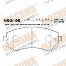 Masuma, Колодки дисковые,  AN-277K, MS-2199, Япония