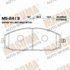 Masuma, Колодки дисковые,  MS-2413/AN-488K, MS-2413, Япония