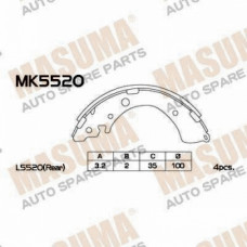 Masuma, Колодки барабанные,  R-4513, (1/20), MК5520, Япония