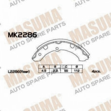 Masuma, Колодки барабанные,  R-1034, МК2286, Япония