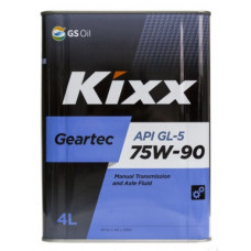 Kixx Geartec GL-5 75W90 , трансмиссонное, полусинтетика, 4л, Корея