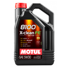 МOTUL 8100 X-Clean FE,  5w-30,  синтетика, 5л, Франция