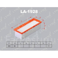 LYNX, фильтр воздушный, LA-1928/A43005, Япония