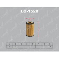 LYNX, Фильтр масляный, LO-1520/(HU612/2x/ОЕ0067), Япония