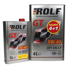 ROLF 5w40 GT SN/CF синтетика. 4л+1л. АКЦИЯ