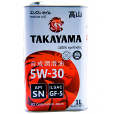 TAKAYAMA, 5w-30 SN ILSAC GF-5, синтетика, 1л, Япония