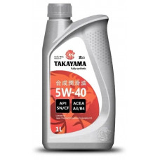 TAKAYAMA, 5w-40 SN/CF, A3/B4, синтетика, 1л, Япония