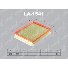 LYNX, фильтр воздушный, LA-1541/А0291 , Япония