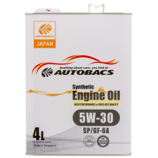 AUTOBACS 5w-30, Engine oil, SP/GF-6A синтетика, 4л , Сингапур