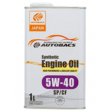 AUTOBACS 5w-40, Engine oil, SP/CF синтетика, 1л , Сингапур