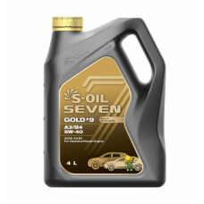 S-OIL7 5W-40 GOLD #9, A3/B4,синтетика, 4л,