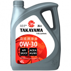 TAKAYAMA, 0w-30 SP, A5/B5, синтетика, 4л, Япония