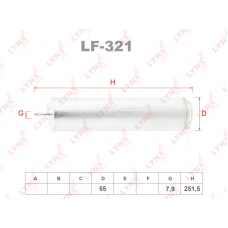 Фильтр топливный, LYNX, LF-321/FS-0025/WK-5002X, Япония