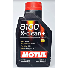 МOTUL 8100 X-Clean C3, 5w-30, синтетика, 1л, Франция