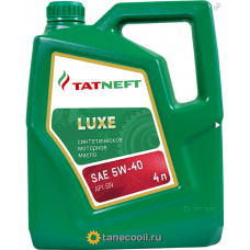 5w40, Татнефть LUXE SN, SM (синт.) 4л